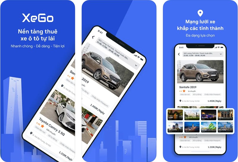 TOP 5 App thuê xe tự lái tốt nhất trên iOS, Android