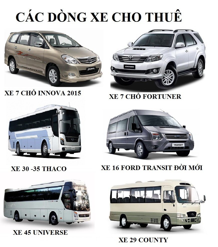 Cho thuê xe ô tô các loại từ 4 đến 45 chỗ giá rẻ nhất tại Hà Nội